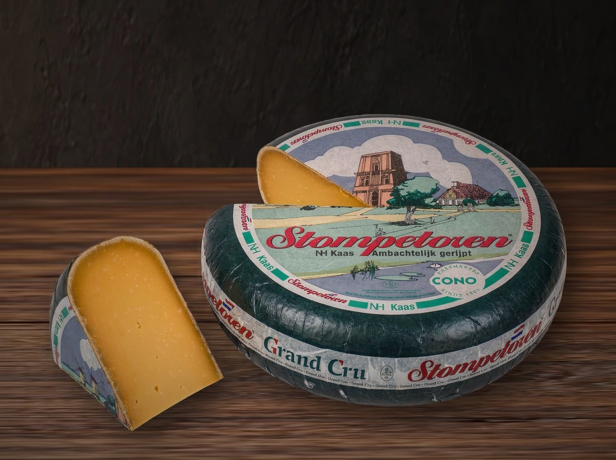 Stompetoren Gran Cru op een houten plank