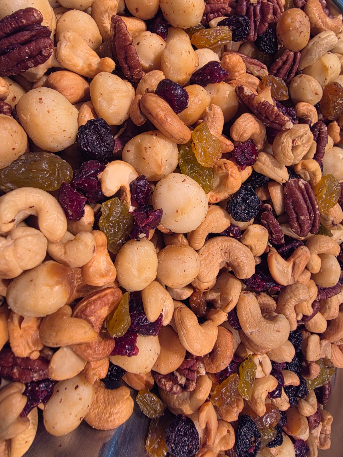 Mix van noten, rozijnen en gedroogd fruit