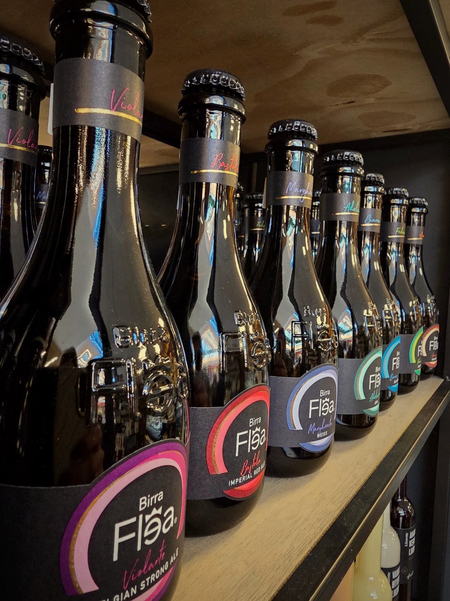 Flessen Birra Flea in verschillende soorten