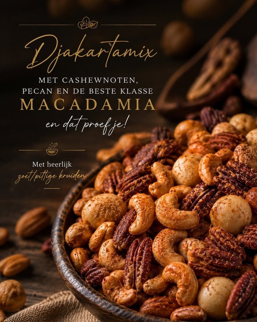 Djakartamix met cashewnoten, pecannoten en macadamia
