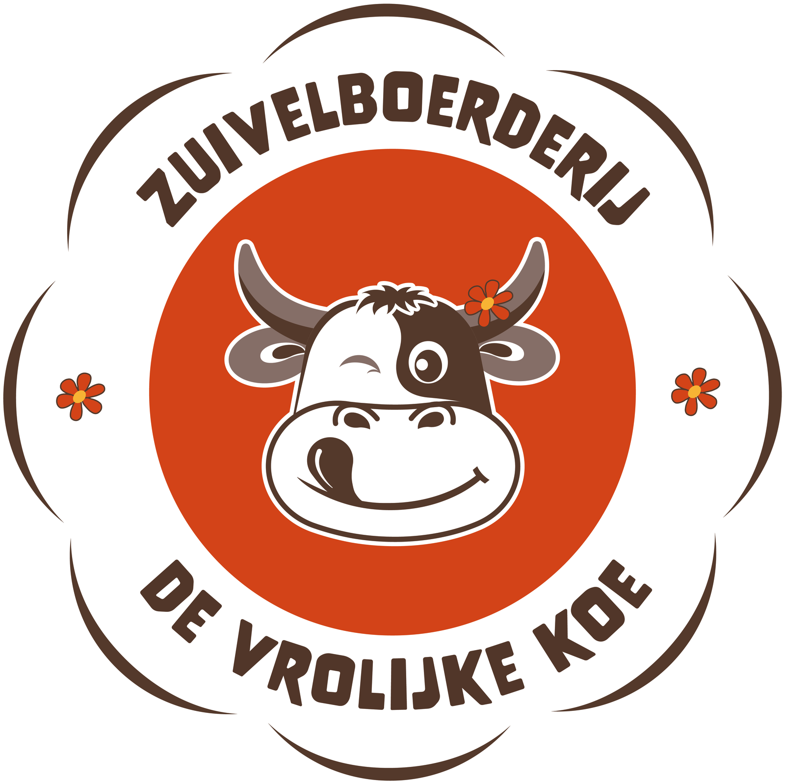 Origineel logo Zuivelboerderij De Vrolijke Koe